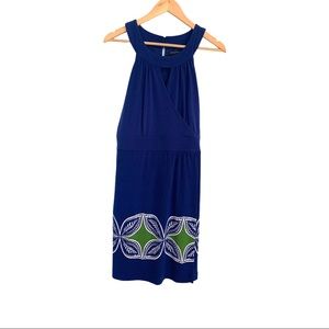 Banana Republic Blue Green Faux Wrap Dress